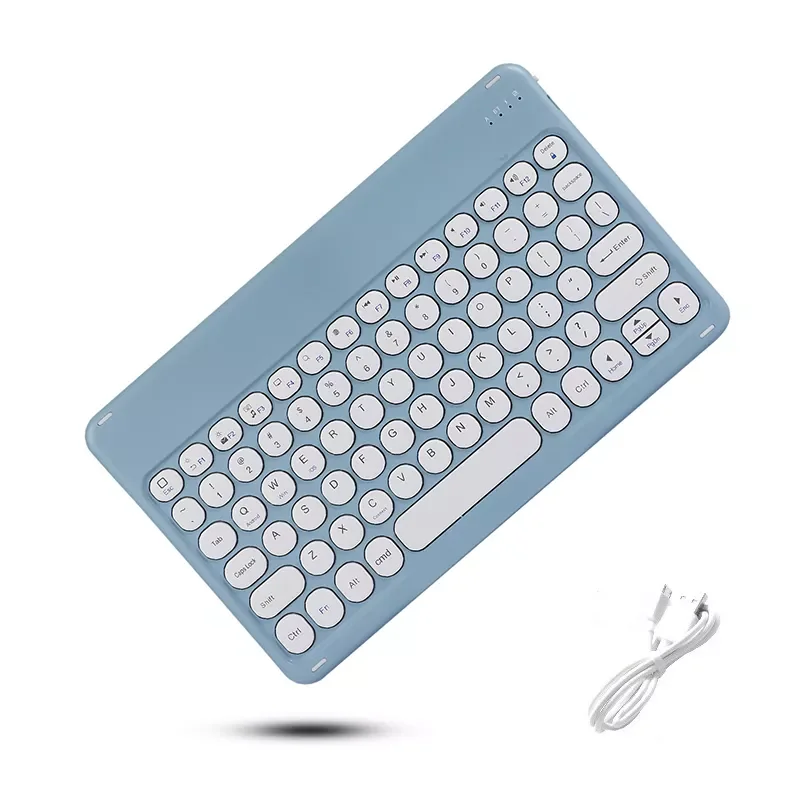 

2022 trend inch Keyboard Rechargeable Wireless Bluetooth-compatible Spanish Russian Korean Keyboard For iOS Windows Phone Tablet