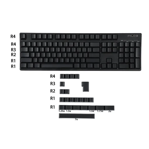 127 толстые пустые колпачки клавиш PBT ANSI ISO OEM профиль для 108 104 96 87 61 68 NJ80 GMMK 84 KBD75 KBD67 XD64 GK64 (только колпачок клавиш)