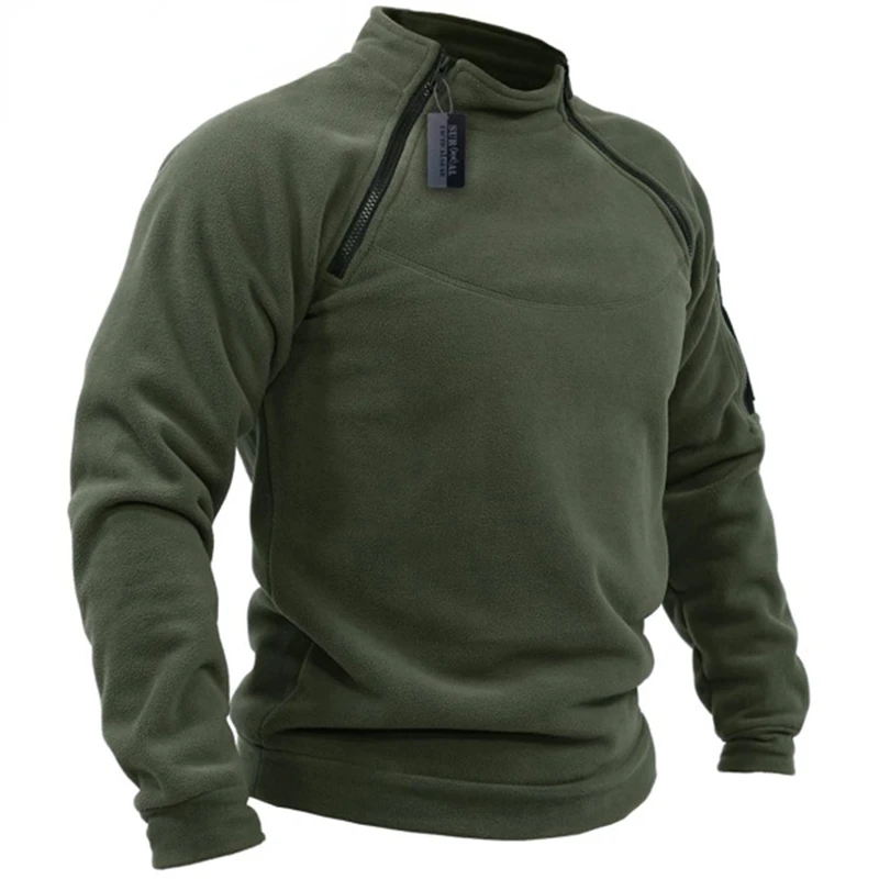 

US Men's Tactical Outdoor Jacket Hunting Clothes Warm Zippers Fleece Pullover Man Windproof Spring Winter Coat Thermal Underwear