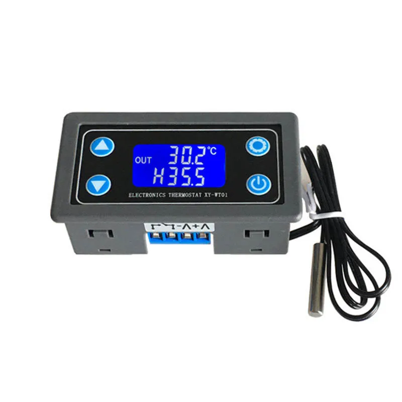 

10A 12V 24V LCD Display Digital Temperature Controller Regulator Thermocouple Thermostat Sensor With NTC-10K B3950 Probe Cable