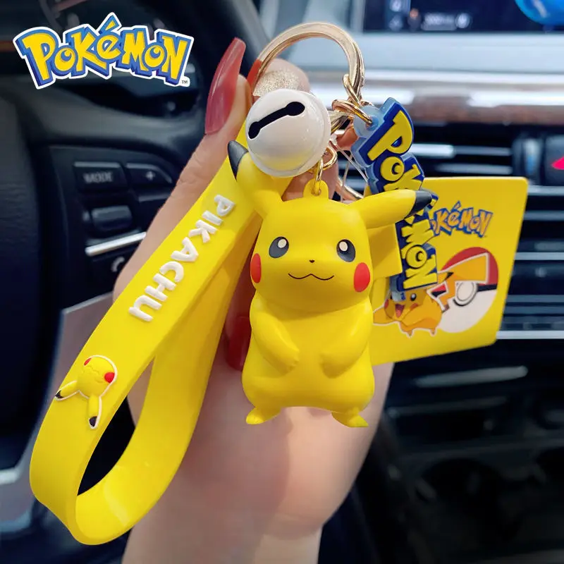 

New Kawaii Anime Cartoon Pocket Monster Keychain Pikachu Anime Action Doll Toy Fashion Charm Car Bag Pendant Gift for Friends