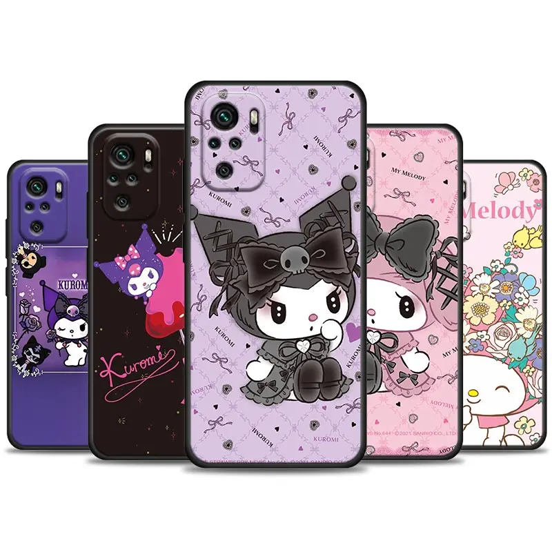 

Phone Case For Xiaomi Redmi Note 11 10 9 8 Pro 7 8T 9T 9S 8A 10S 11S Soft Cover Cute My Melody Kuromi For Redmi 8Pro 10Pro Coque