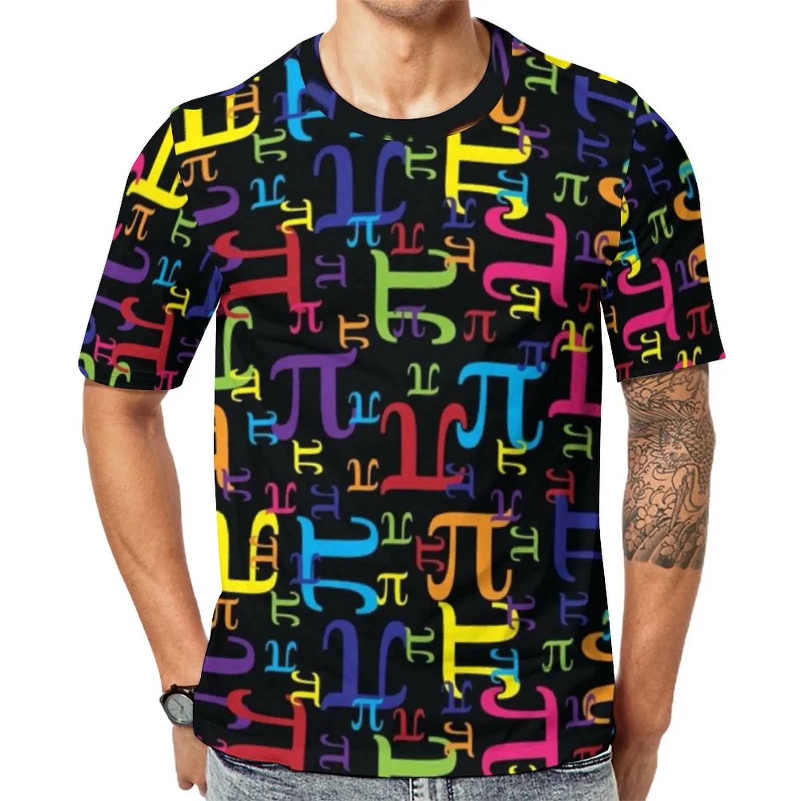 

Funny Math Print T-Shirt Pieces of Pi Vintage T-Shirts Male EMO Tshirt Original Short Sleeves Custom Clothing Big Size 5XL 6XL