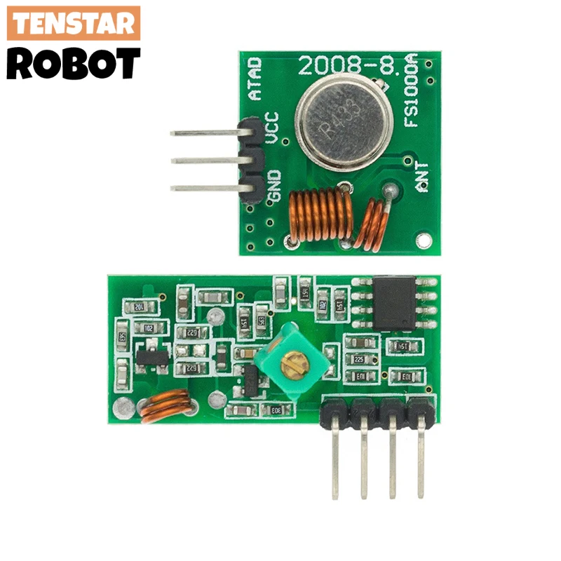 ASK 433Mhz RF Wireless Transmitter Module and Receiver Kit 5V DC For Arduino Raspberry Pi Diy