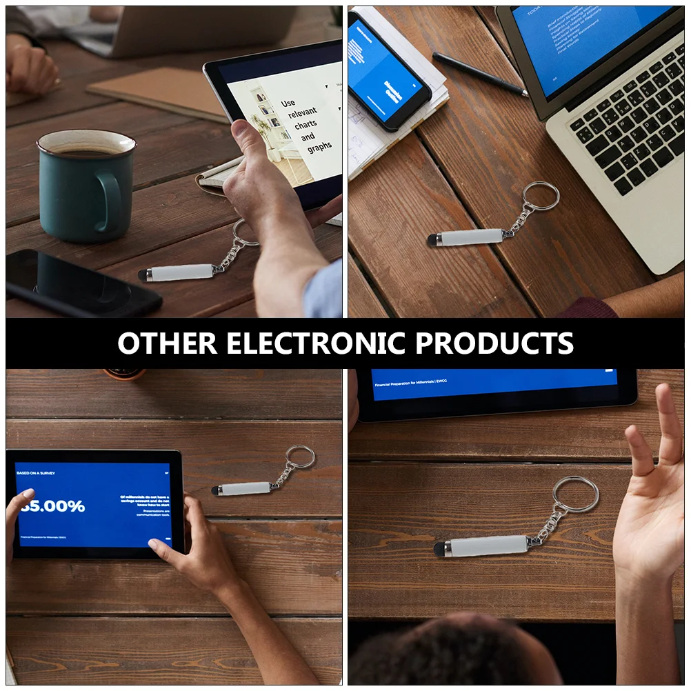 5 шт. портативная ручка для телефона стилус с брелоком ключей сенсорный экран