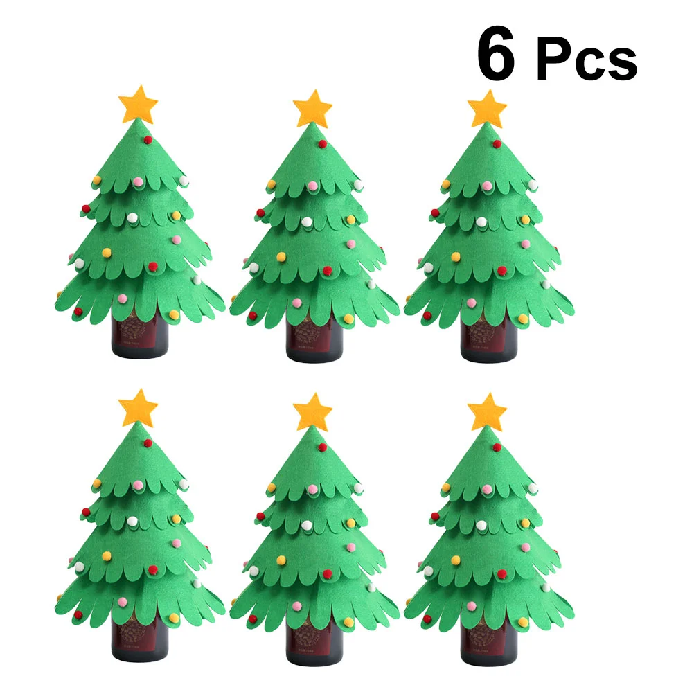 

6PCS/Set Bottle Cover Practical Creative Tree Shape Decorative Bottle Bags for