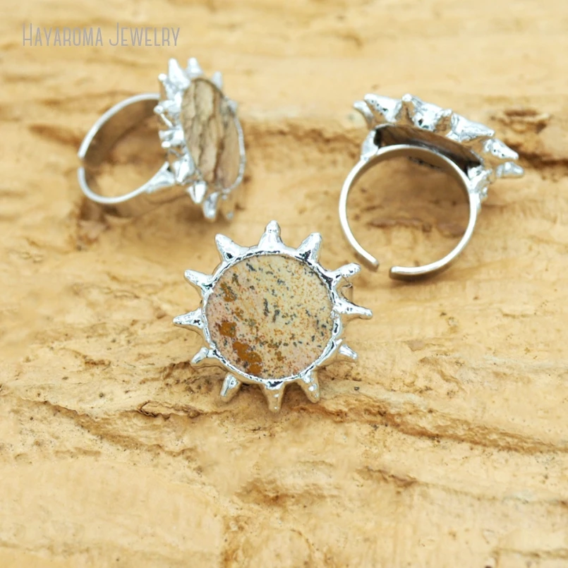 2шт полудрагоценный камень изображение яшмы бриллиант Y2k оптовая продажа