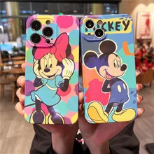 Cartoon Blu-ray MickeyMinnie Phone Cases For iPhone 13 12 11 Pro Max XR XS MAX 8 X 7 2022 Painted Fashion Anti-drop Soft Shell