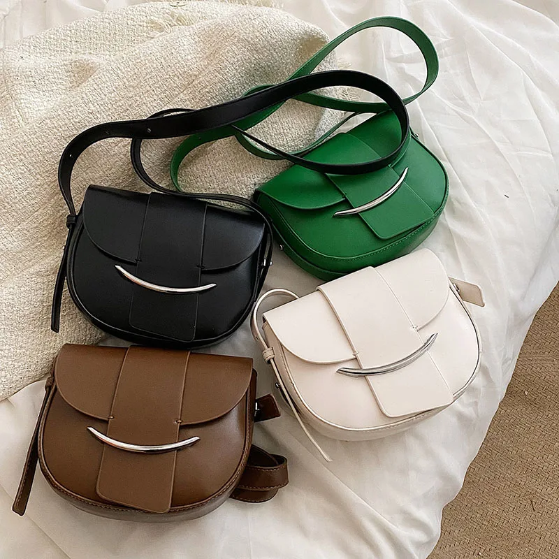 Mini PU Leather Saddle Crossbody Bag 2023 Fashion Luxury Brand Women Designer Spring One-shoulder Bag Side Handbags and Purses