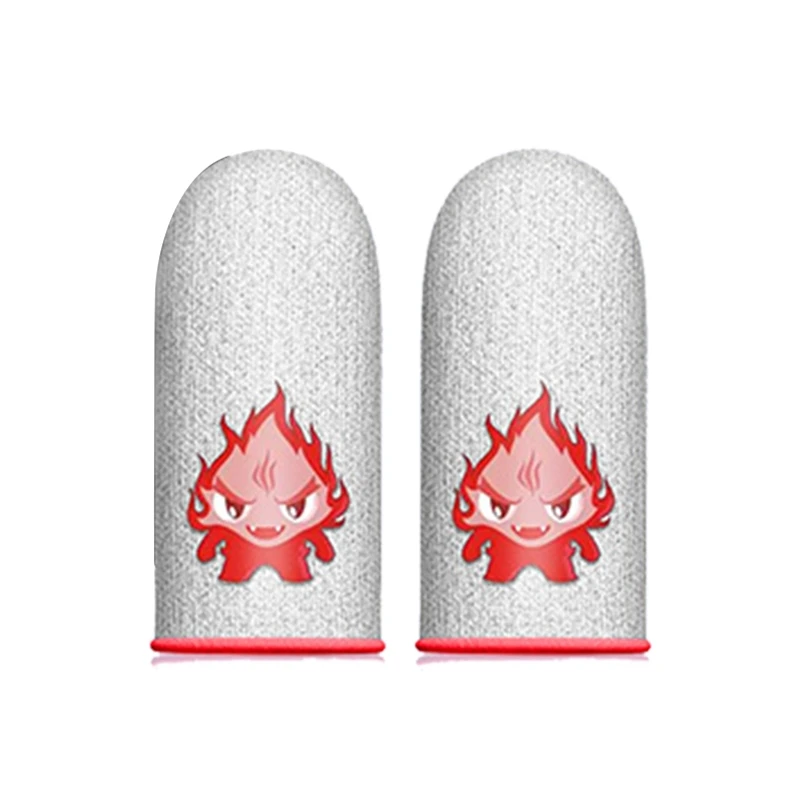 

Gaming Finger Sleeves Silver Fiber Ultra-thin Breathable Chicken Artifact Anti-sweat Finger Cots for Mobile Game LOL/ROS