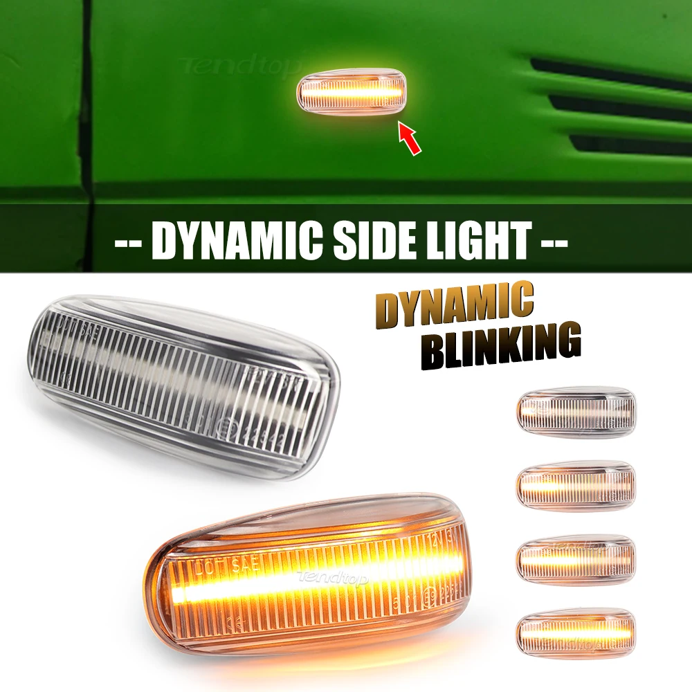 Автомобильный светодиодный дымчатый динамический указатель поворота боковой
