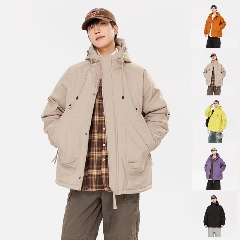 Осенняя новая мужская куртка свободного покроя с капюшоном в американском стиле