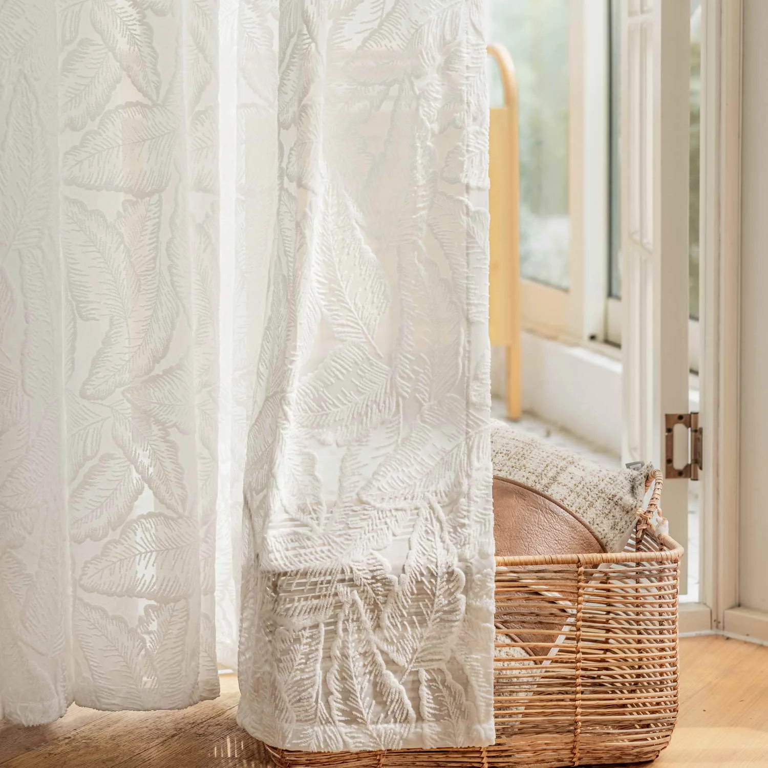 AiFish хлопковые шторы бронзовый лист 3D растительный узор