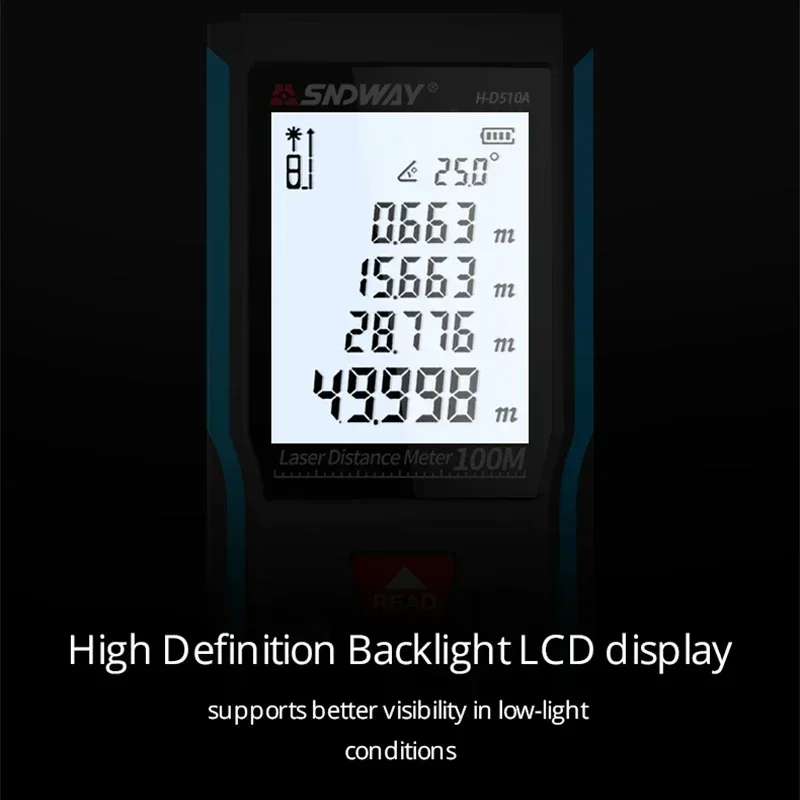 SNDWAY H D510A D710A D100A D120A Лазерный дальномер Электронная линейка Мини-дальномер