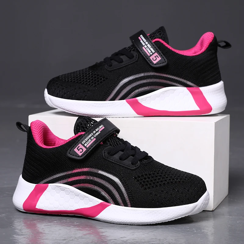 New Summer Girls Sneakers Breathable Children Running Shoes Light Cute Sneakers Kids Outdoor Casual Mesh Shoes for Girls Flat
