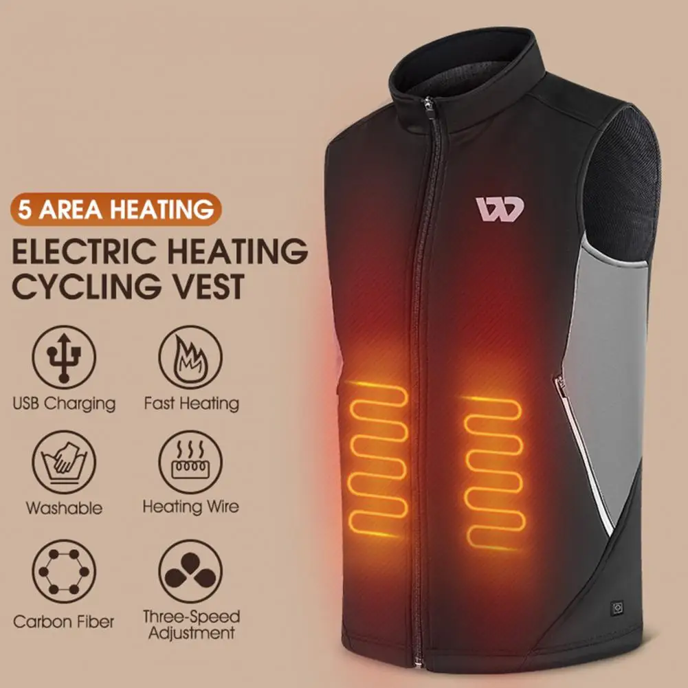 Heated Vest Fast Heating 3-speed Adjustment Washable Keep Warm USB Charging Men Women Heating Waistcoat Thermal for Outdoor