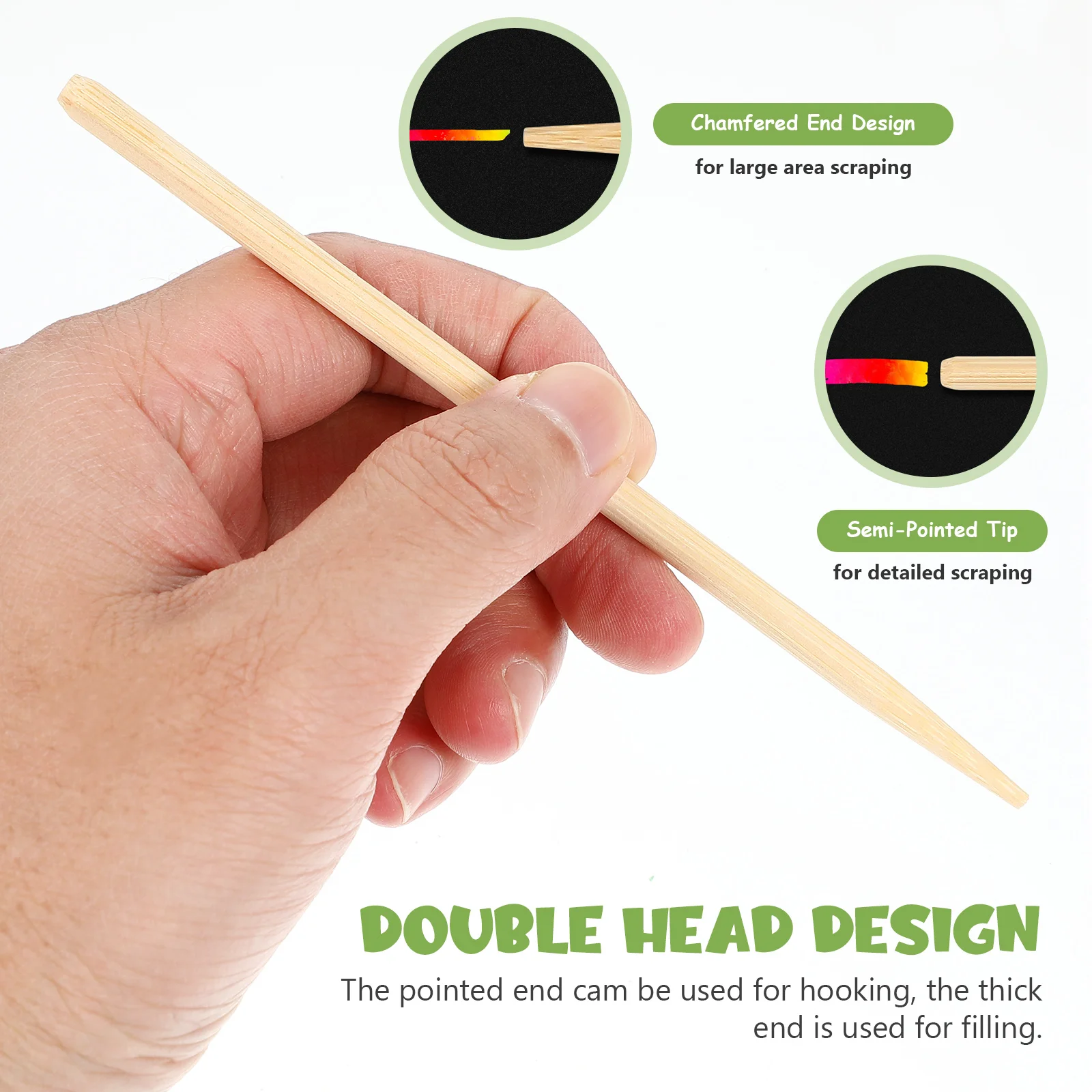 Скретч бумага стилус кисть для рисования палочки ремесла скретч рисунок дерево