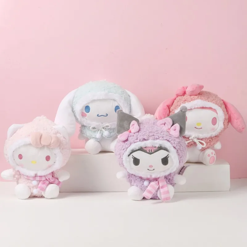 

Genuine Kawaii Sanrio Kuromi My Melody Hello Kitty Snowflake Series Cute Cartoon Plush Doll Stuffed Toy Pillow Decoration Gift