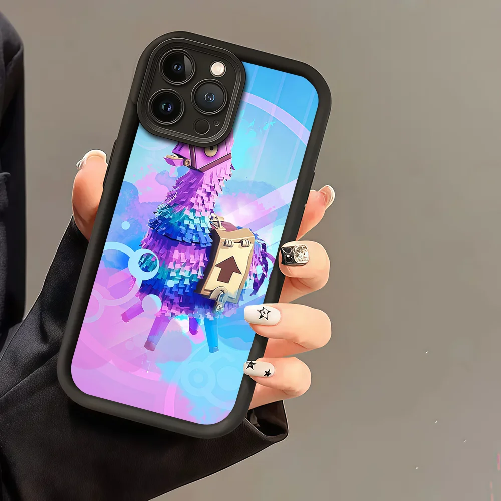 Фото Чехол для телефона F-FORTNITE Llama для iPhone 12 11 13 14 15 16 17 Max Pro Plus Air Mini, гибкий силиконовый чехол с защитой от падений №2