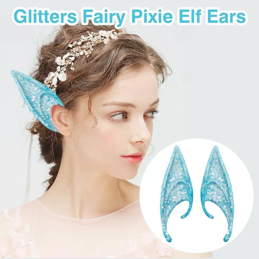 

Блестящие Блестки с острыми ушками эльфа наконечники аниме сказочные аксессуары для косплея фей Хэллоуин реквизит для вечерние Рождествен...