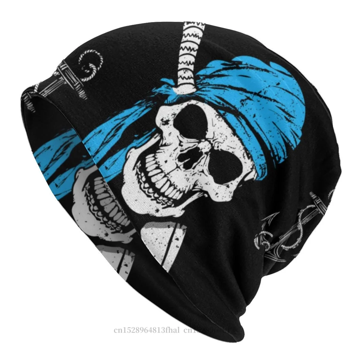 

Skullies Beanies Caps Skull Pirates Graphic Design Thin Hat Autumn Spring Bonnet Hats Men Women's Hip Hop Ski Cap