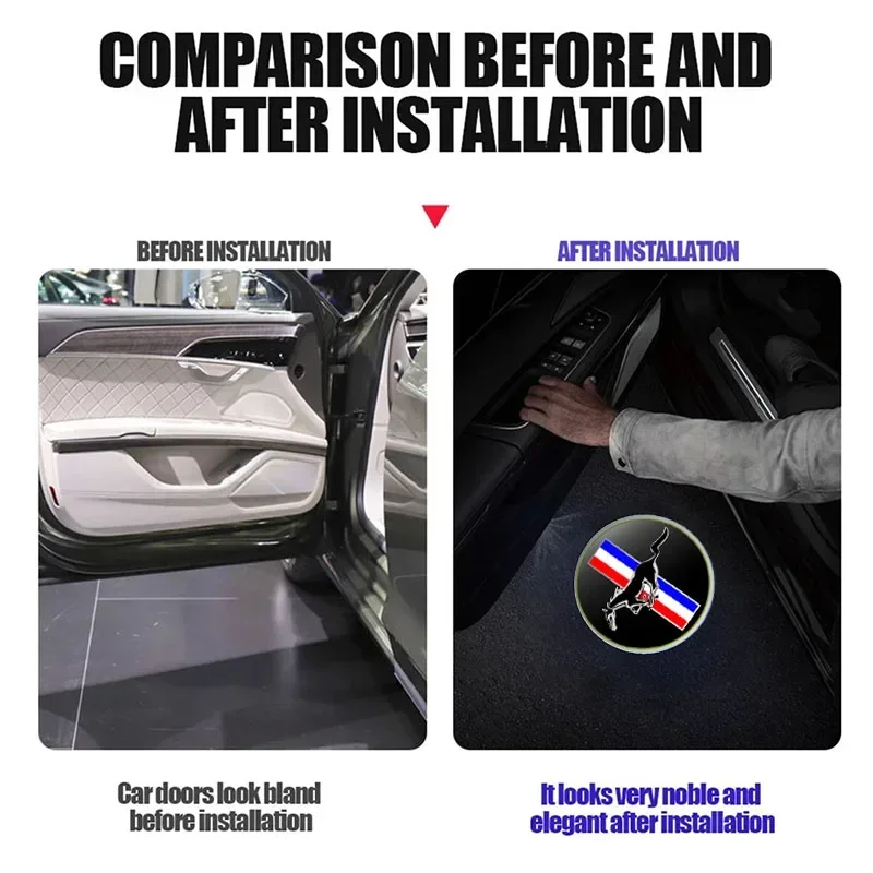 Автомобильная дверь 3D беспроводной проектор лампа HD приветственные огни