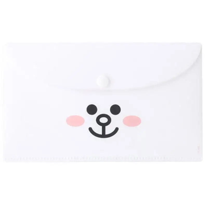 Line Friends кавайная коричневая сумка для хранения масок на 6 дюймов милый