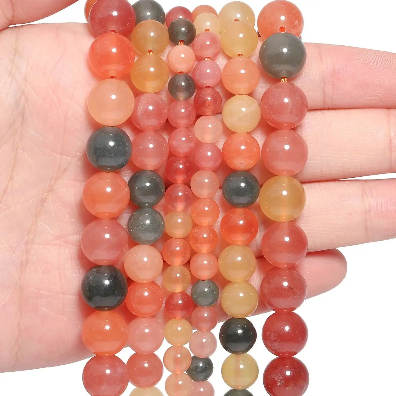 6 мм 8 10 разноцветные бусины из нефритового камня Handmde DIY натуральный браслет