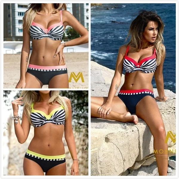 

Женское сексуальное женское бикини, Модный Купальник с лямкой на шее, 4 цвета