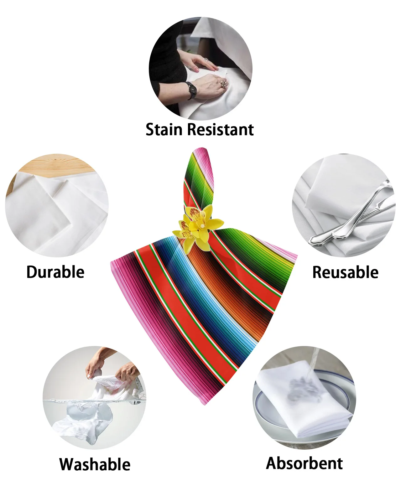 Красочная ткань в Мексиканскую полоску яркий праздничный банкет Свадебный декор