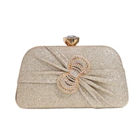 new women bow evening bags banquet chain shoulder bags diamond mini wallets with chain luxury purse drop shipping