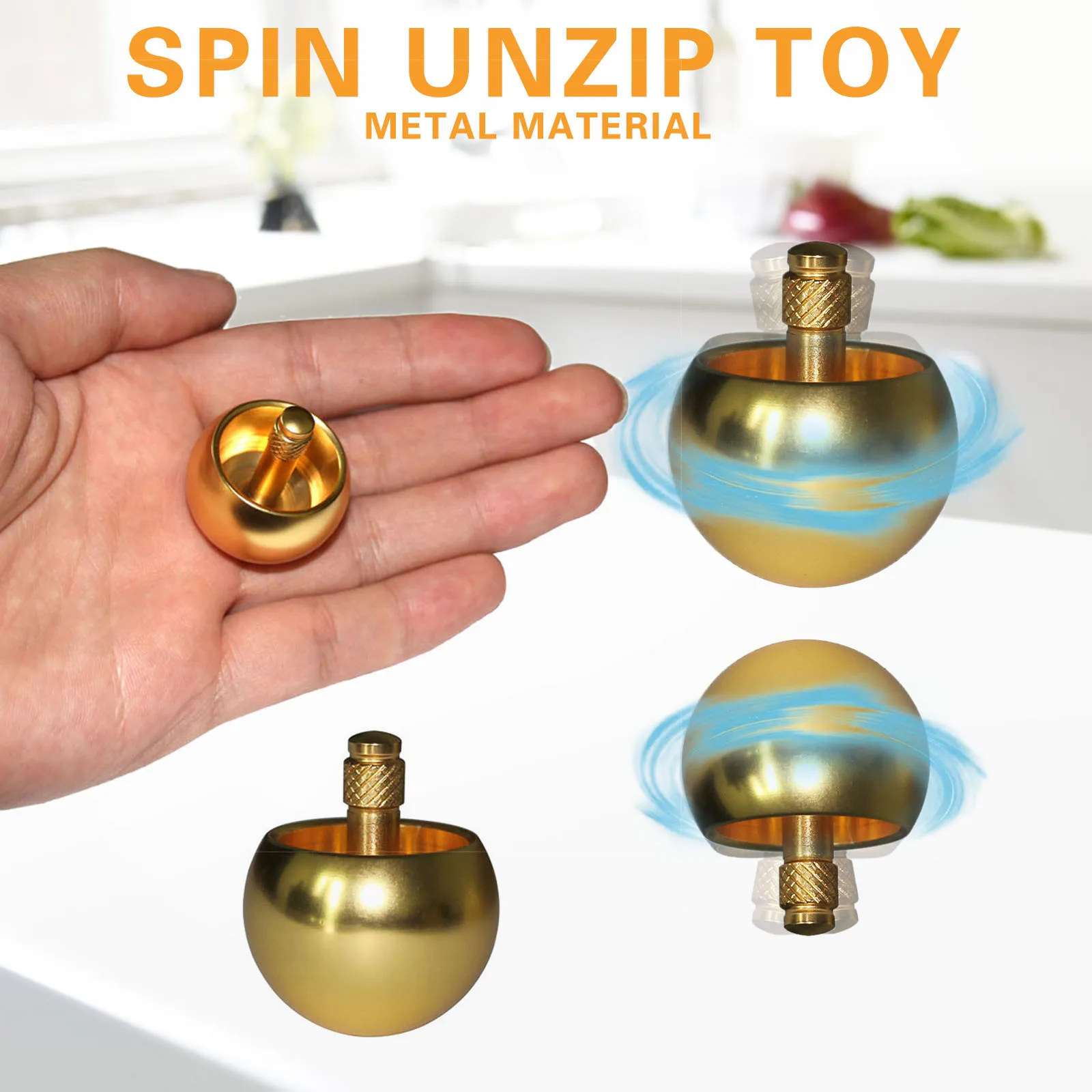

Funny Metal Flip Fidget Spinner Silver Golden Stress Reliever Toys for Children Antistress Adult Inverted Rotation Spinning Top