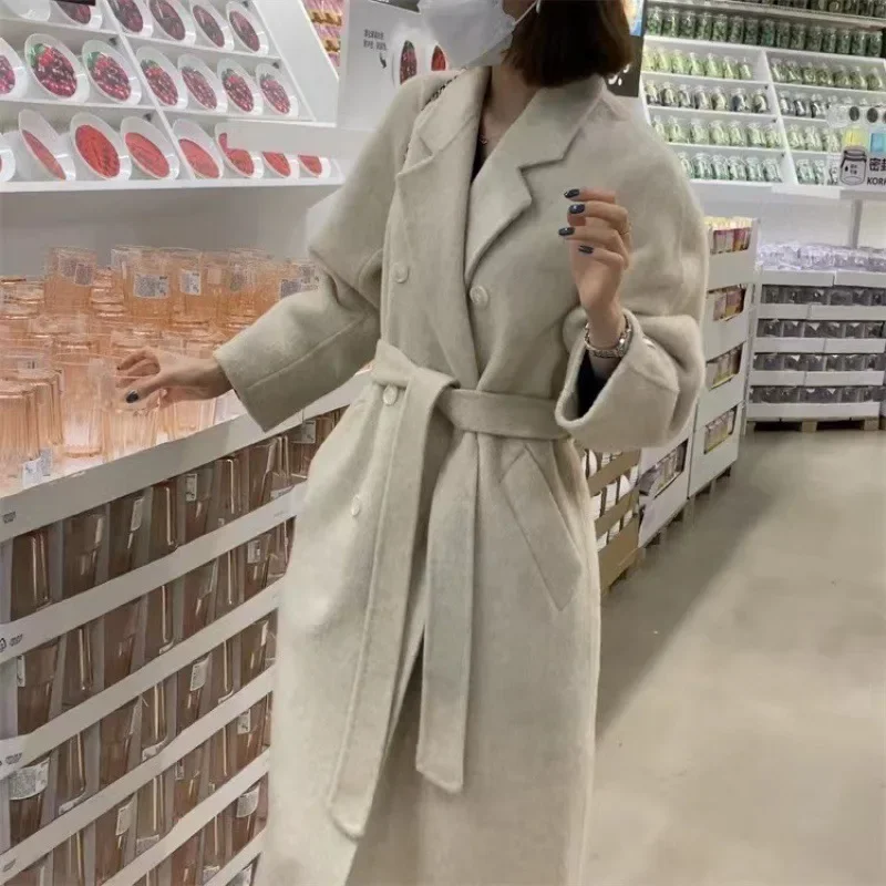 Премиум детское верблюжье Пальто утепленное средней и длинной кашемировое