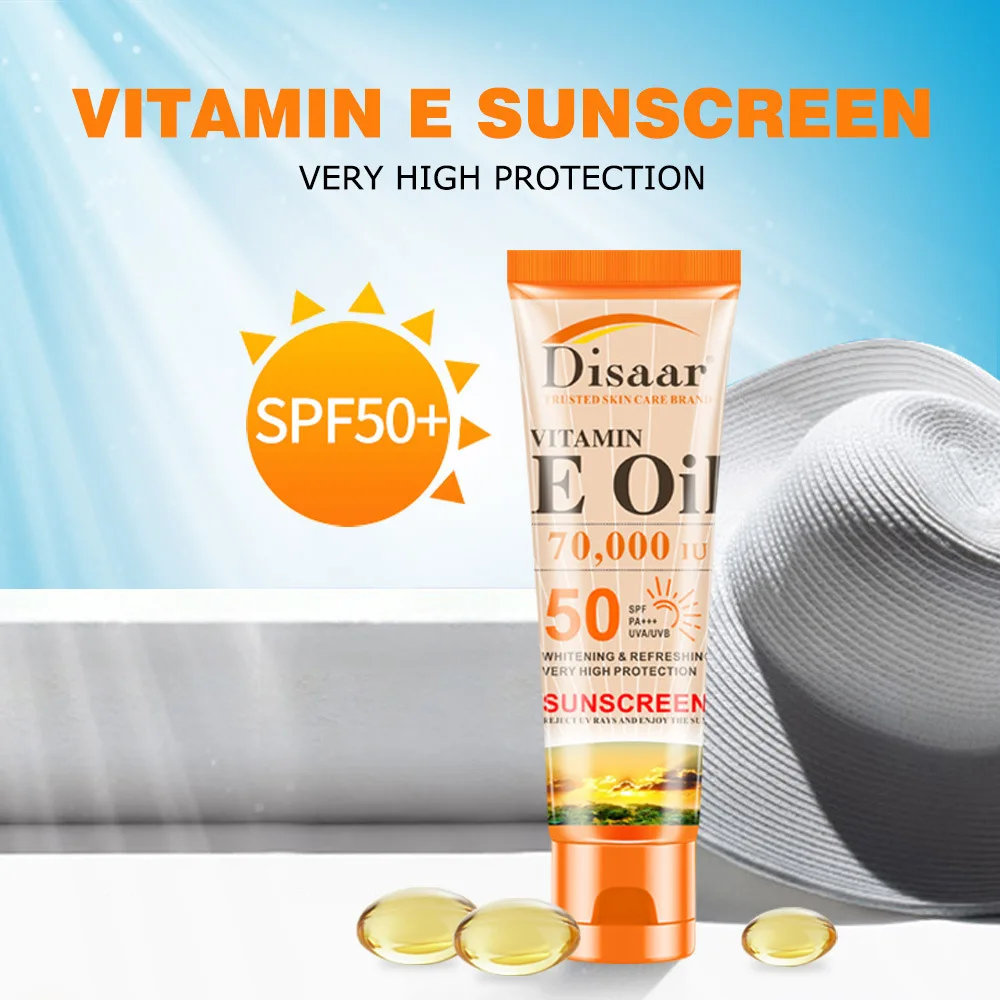 

Disaar PA +++ витамин E солнцезащитный крем для лица SPF50 освежение Отбеливание Солнцезащитный антивозрастной увлажняющий крем антиаллергенный