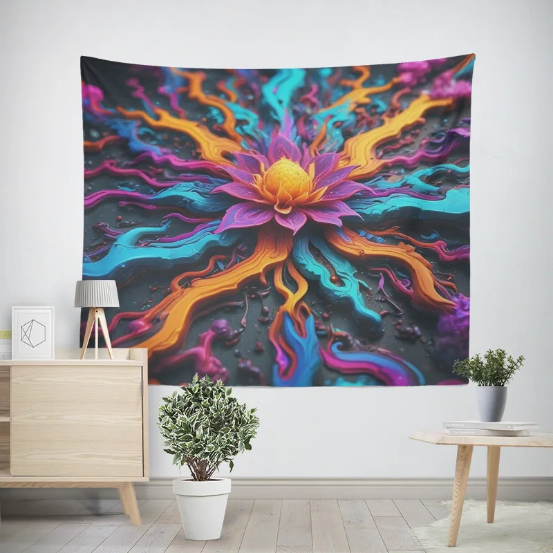 Психоделический гобелен 100% полиэстер