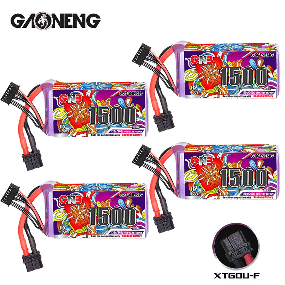GNB 22,8 v 1500mAh 120c/240c аккумуляторная батарея для RC вертолета квадрокоптера FPV гоночный Дрон запасные части HV 6s Lipo батарея