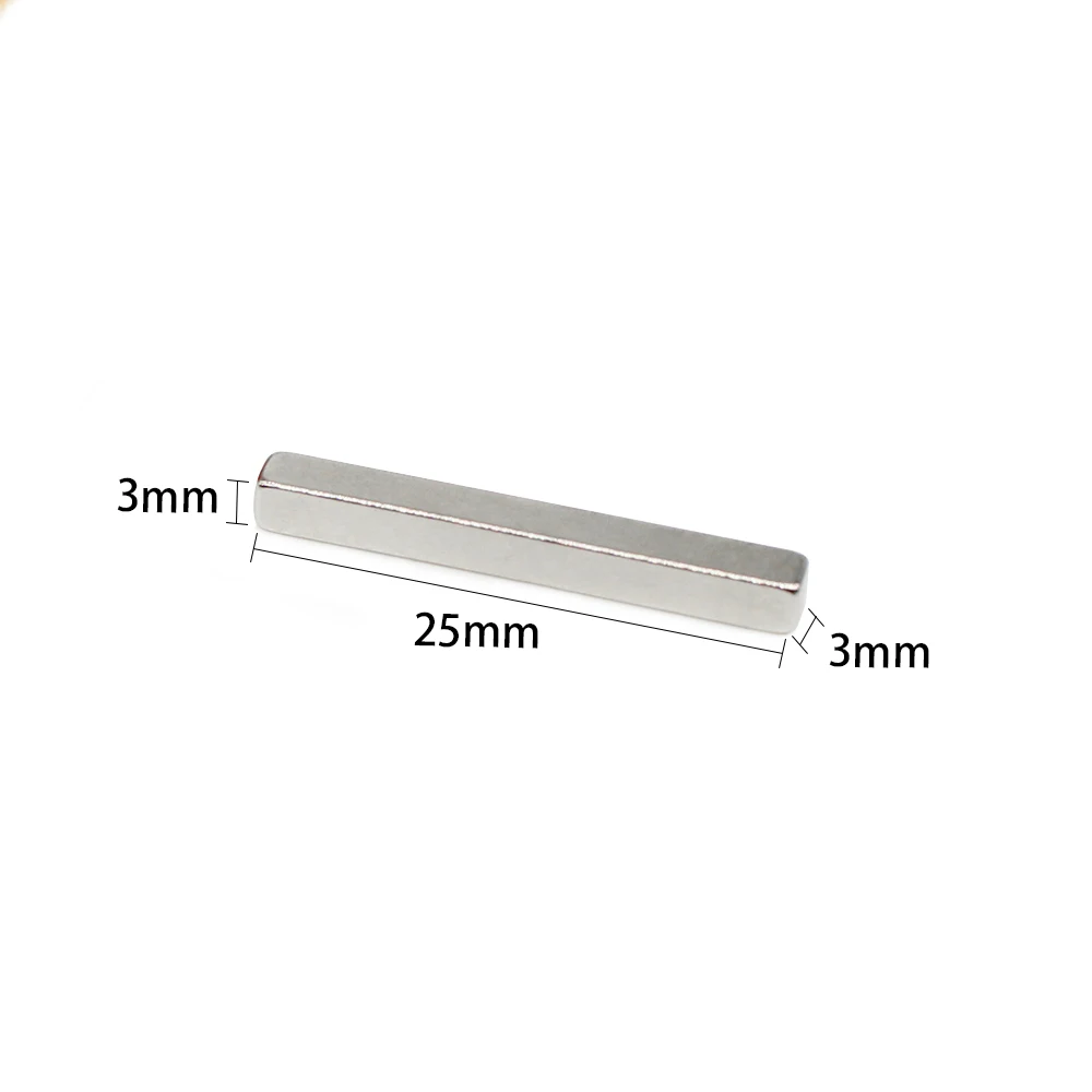 

10~250PCS 25*3*3 mm Strong Block Magnet N35 Quadrate 25x3x3mm Permanent Magnet Square Sheet Magnet NdFeB Magnet 25*3*3 mm