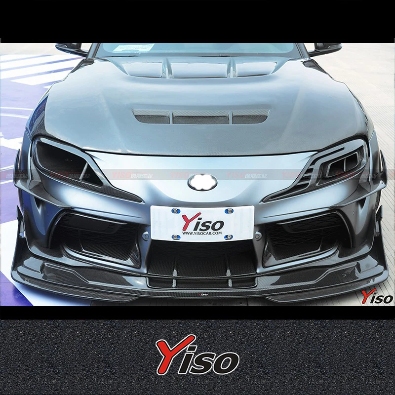 Для TOYOTA SUPRA A90 модифицированное углеродное волокно Yiso Bat King HOOD аэродинамический