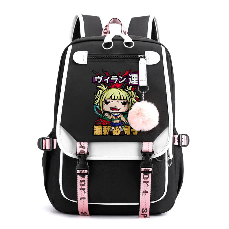

Himiko Toga Cartoon Backpack for Girls My Hero Academia Bagpack Trendy Kawaii Travel Bag Fashion Backpacks Mochila School Bags