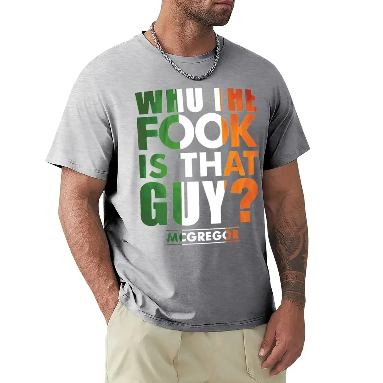 Футболка Conor McGregor Who The Fook Essential с принтом дизайн на заказ ваши собственные