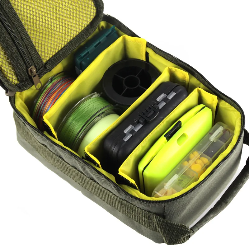 

Outdoor Fishing Reel Line Lure Gear Bag Portable Fishing Storage Case Spinning Baitcasting Carry Storage Tackle Tool Pouch