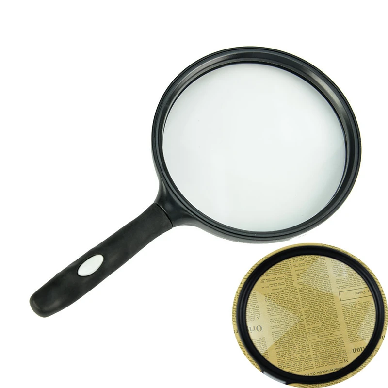 

130mm Diameter Lens Optical Magnifying Glass 2.5X Magnification Loupe Handheld Soft Handle Magnifier For Reading