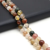 natural stone round beads mix color natural agates loose spacer beaded for making diy jewerly necklace bracelet accessories