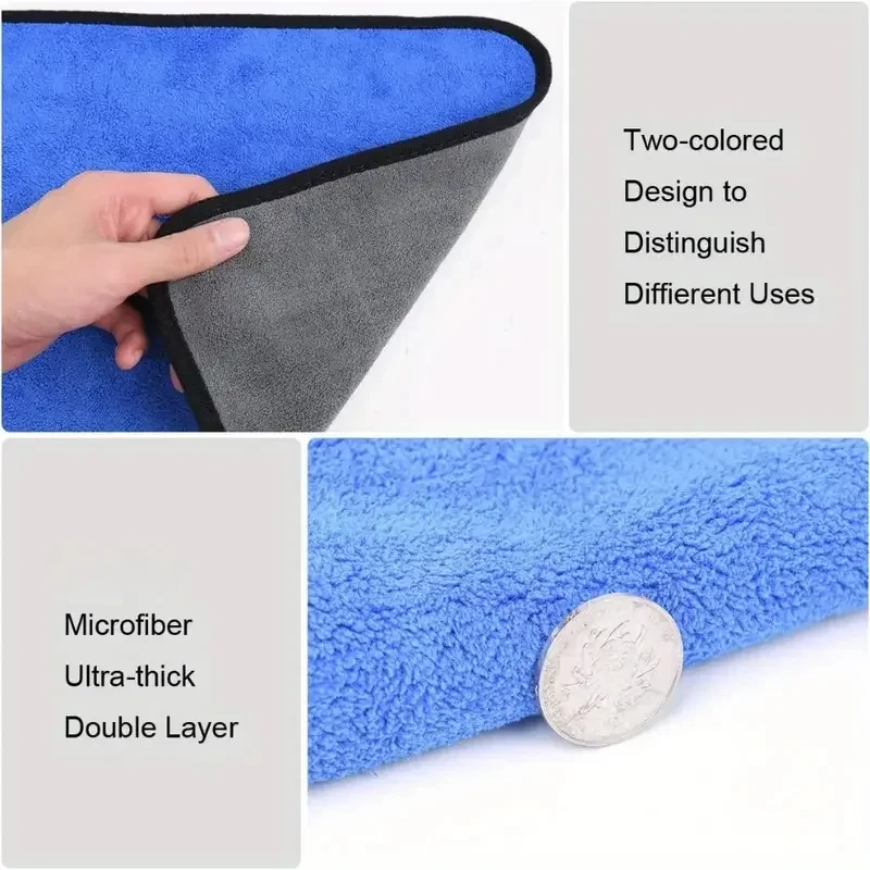 5 шт. полотенце для мытья автомобиля из микрофибры мягкие быстросохнущие тряпки