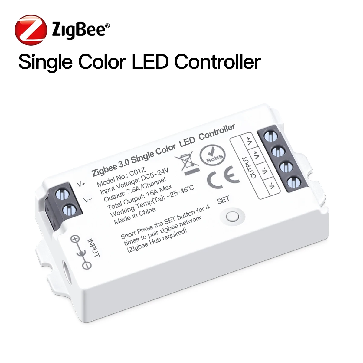 

RGB LED контроллер Zigbee 3.0 для светодиодной ленты