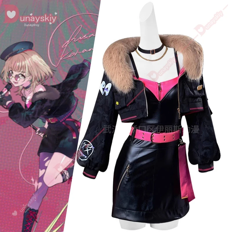 ULTRA C Azusawa Kohane косплей аниме PSCSF костюм униформа черное пальто платье парик