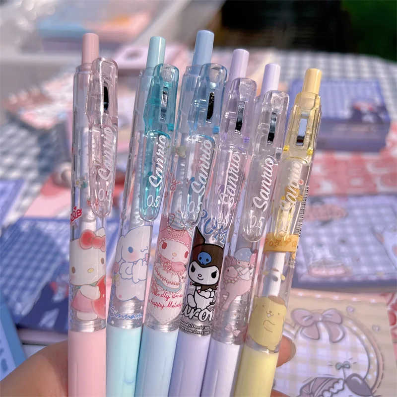 

Sanrioed Kawaii Anime Cartoon series HelloKitty My melody Kuromi Cinnamoroll Creative cute girly gel pen student stationery gift