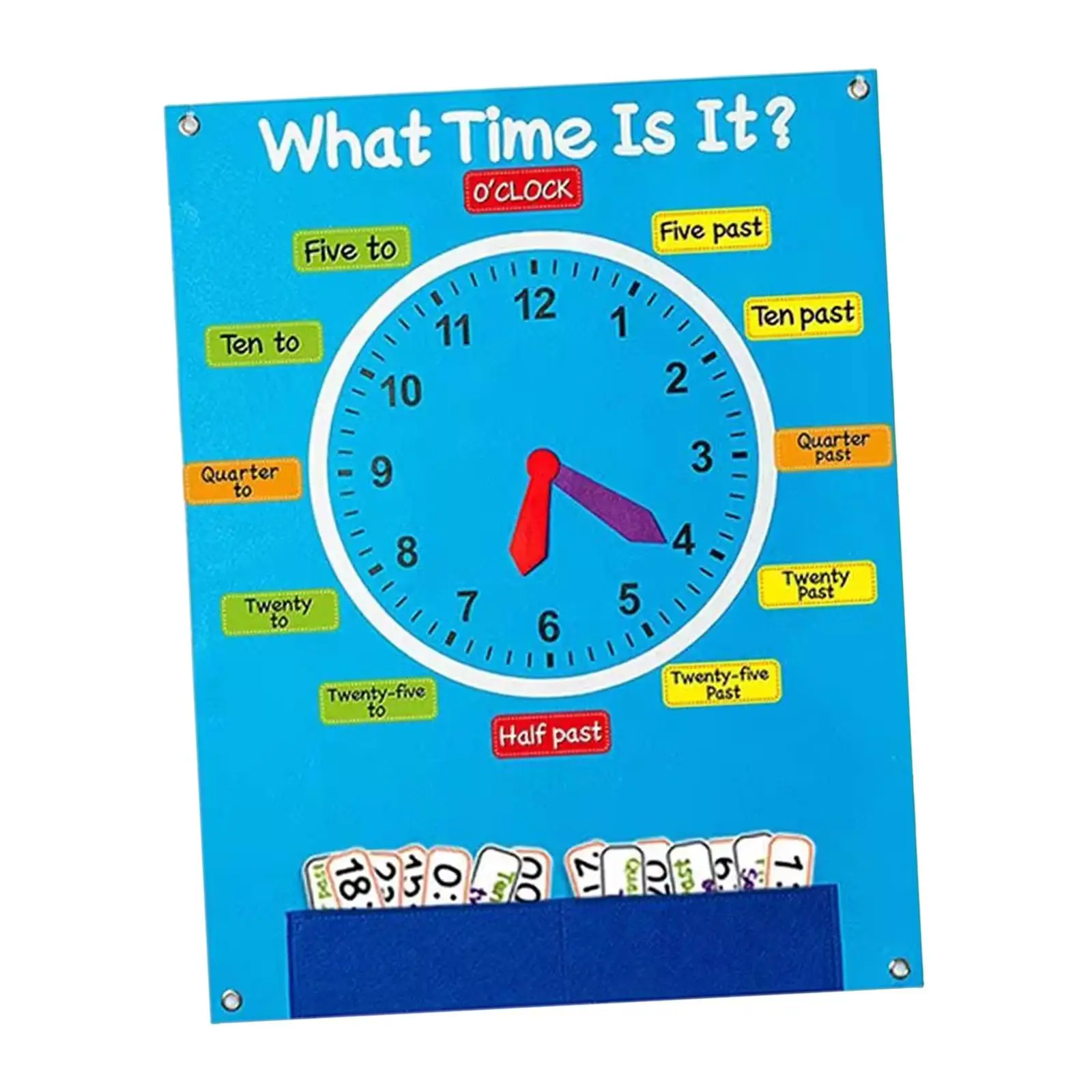

Montessori Felt Sensory Busy Board Analog Clock Cognition Game Fine Motor Skill Developmental Sensory Toys for Girls Boys Kids