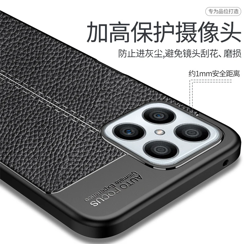 For Huawei Honor X8 Case Cover For Honor X8 Capas Shockproof Phone Bumper Back Soft TPU Leather Cover For Honor X 8 X7 X8 Fundas