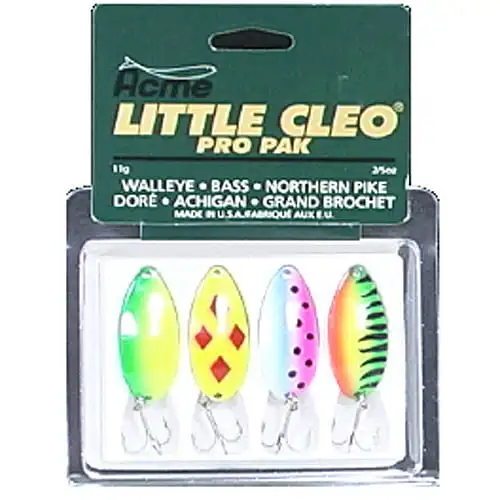 

Tackle Little Cleo Fishing Lure Spoons Pro Pack 2/5 oz.